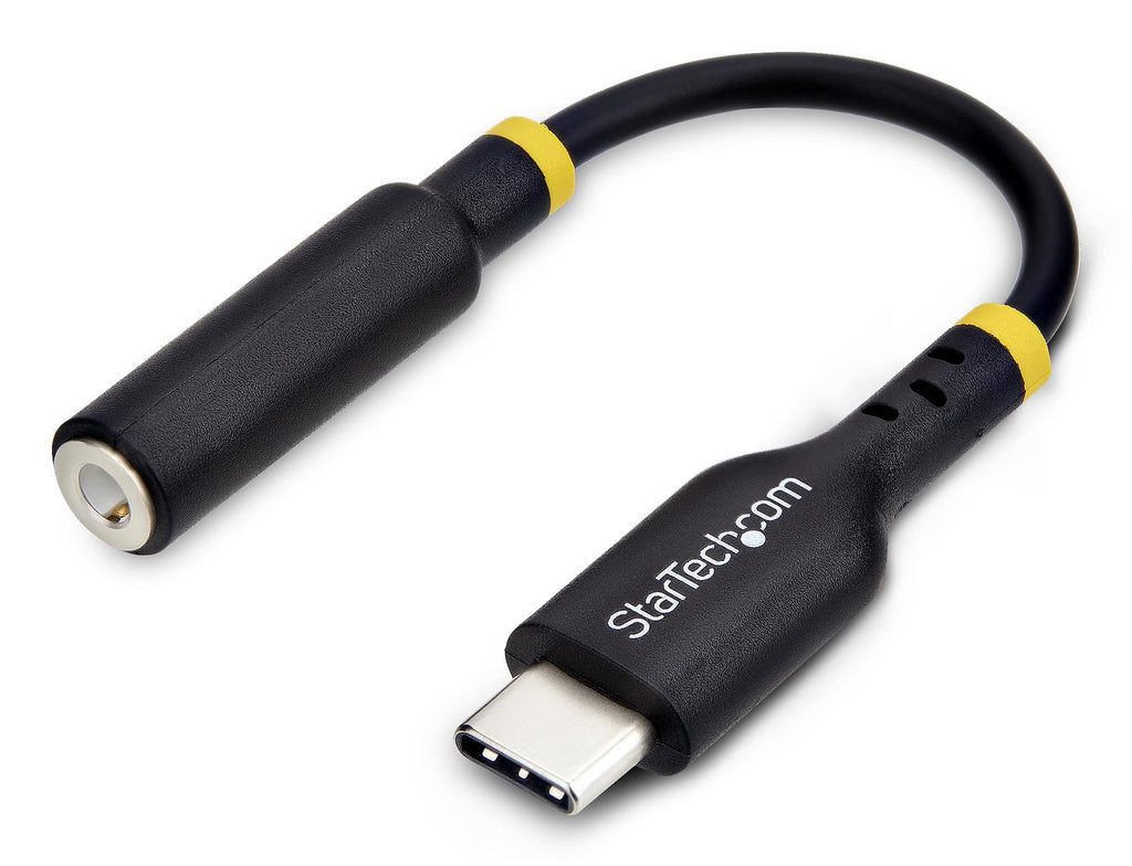 StarTech.com Adaptateur Audio USB-C vers Prise Casque/Casque 3,5 mm TRRS, Dongle Aux USB Type-C vers Jack, Hi-Fi 32-bit DAC, pour Ordinateur Portable/Téléphone/Tablette, Compatible USB-C/Thunderbolt