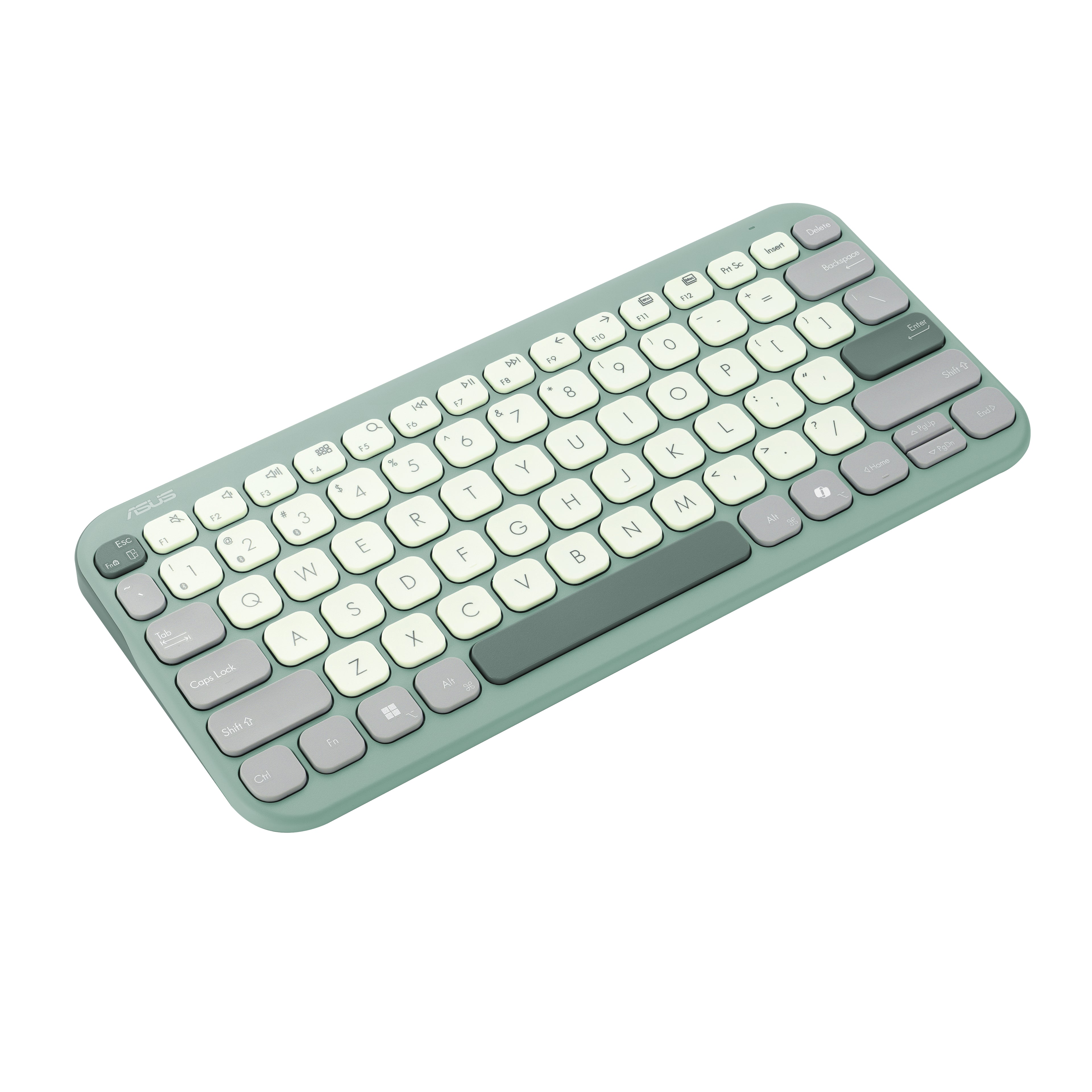 ASUS KW100 KEYBOARD/GN/GE/81 clavier Maison Bluetooth QWERTZ Allemand Vert, Vert clair