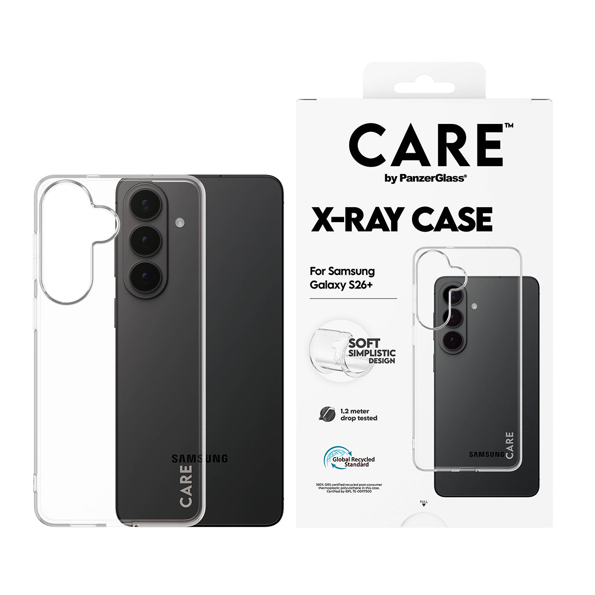 PanzerGlass CARE X-Ray Case pour Samsung Galaxy S26+, Coque de Protection Transparente