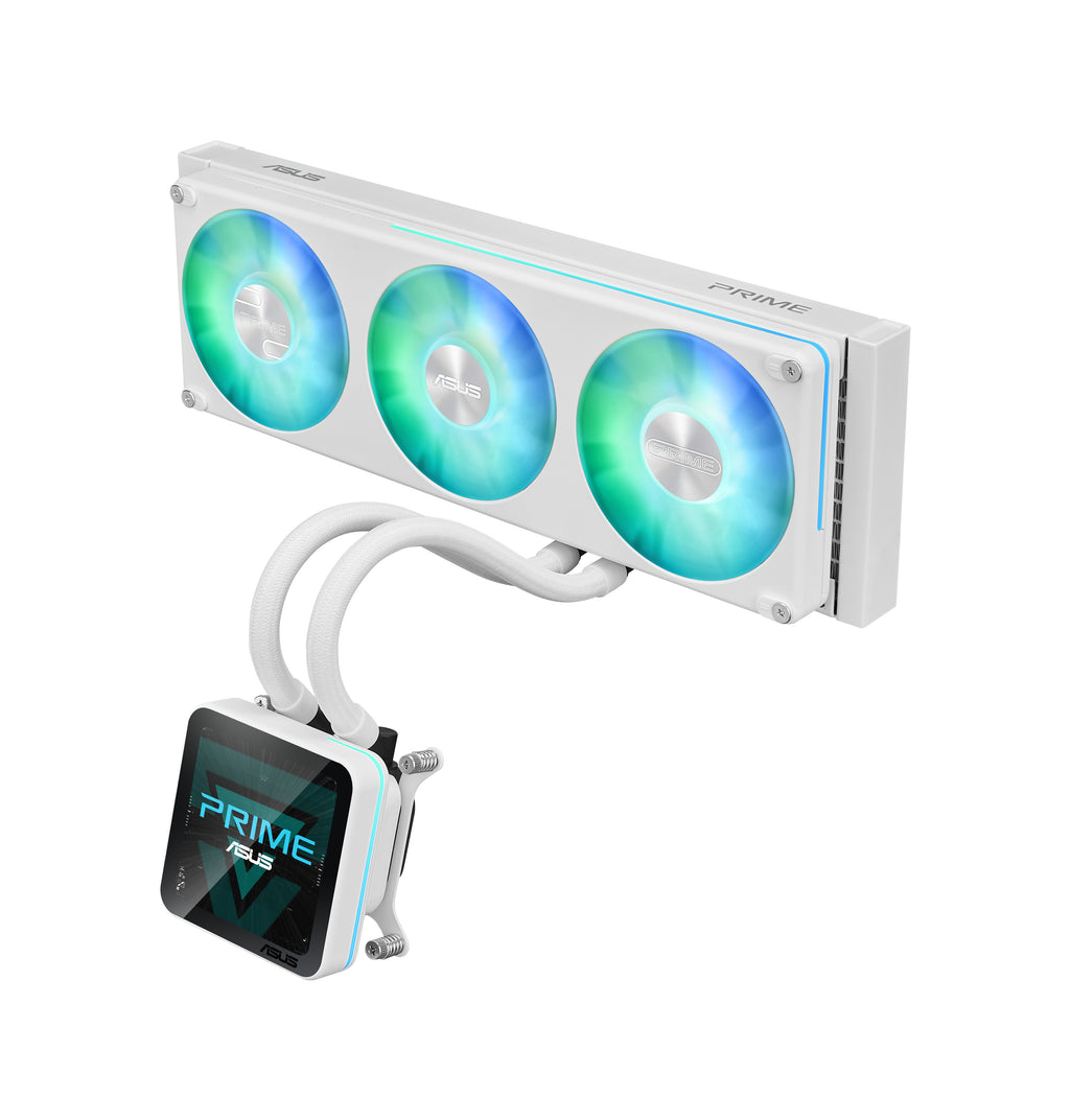 ASUS PRIME SLC II 360 ARGB LCD WHT Processeur Refroidisseur de liquide tout-en-un 12 cm Blanc 1 pièce(s)