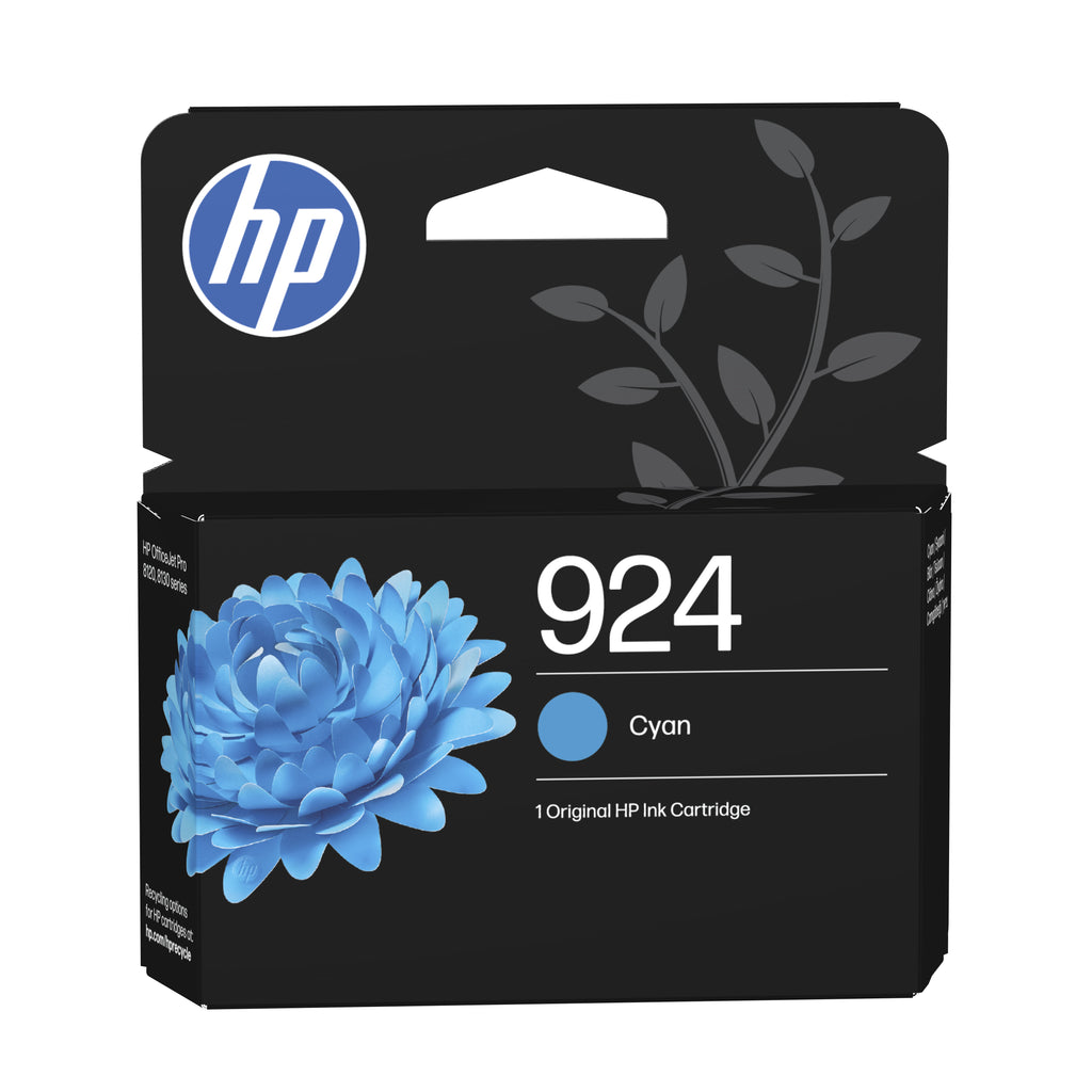 HP 924 Cartouche d'Encre Authentique, Cyan