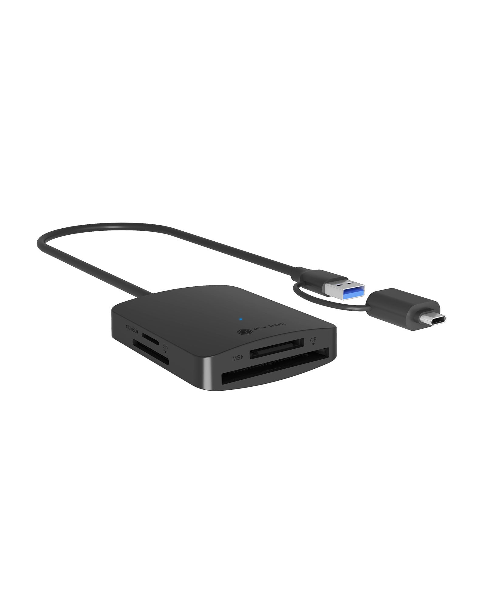ICY BOX IB-CR302-CU3 lecteur de carte mémoire USB 3.2 Gen 1 (3.1 Gen 1) Type-A Noir