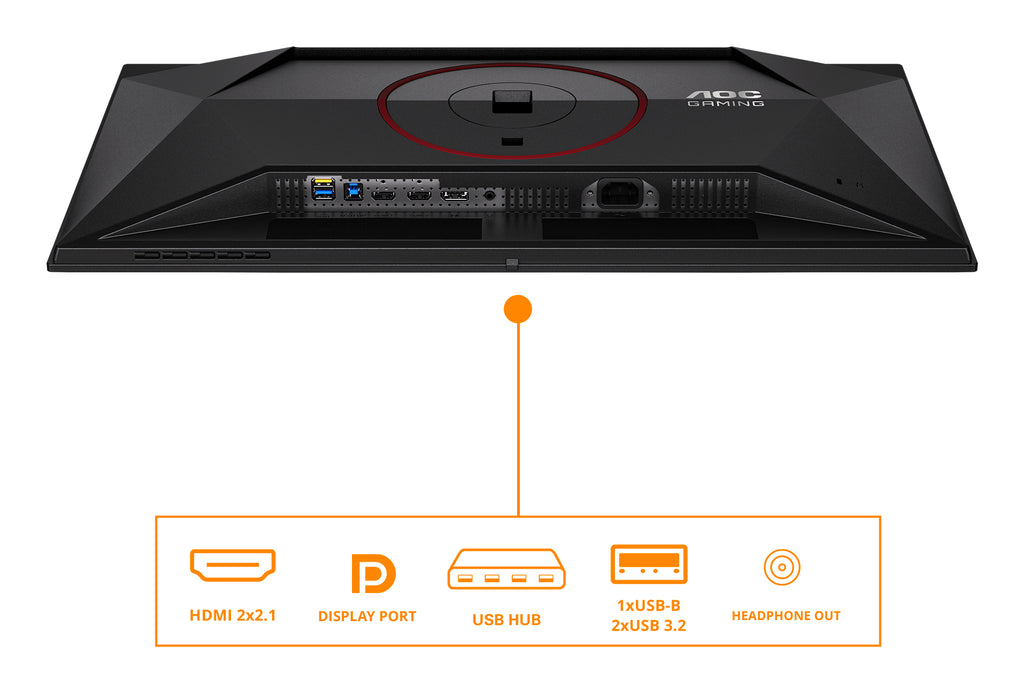 AOC G4 Q27G4SDR écran plat de PC 67,3 cm (26.5") 2560 x 1440 pixels Quad HD QD-OLED Noir, Rouge