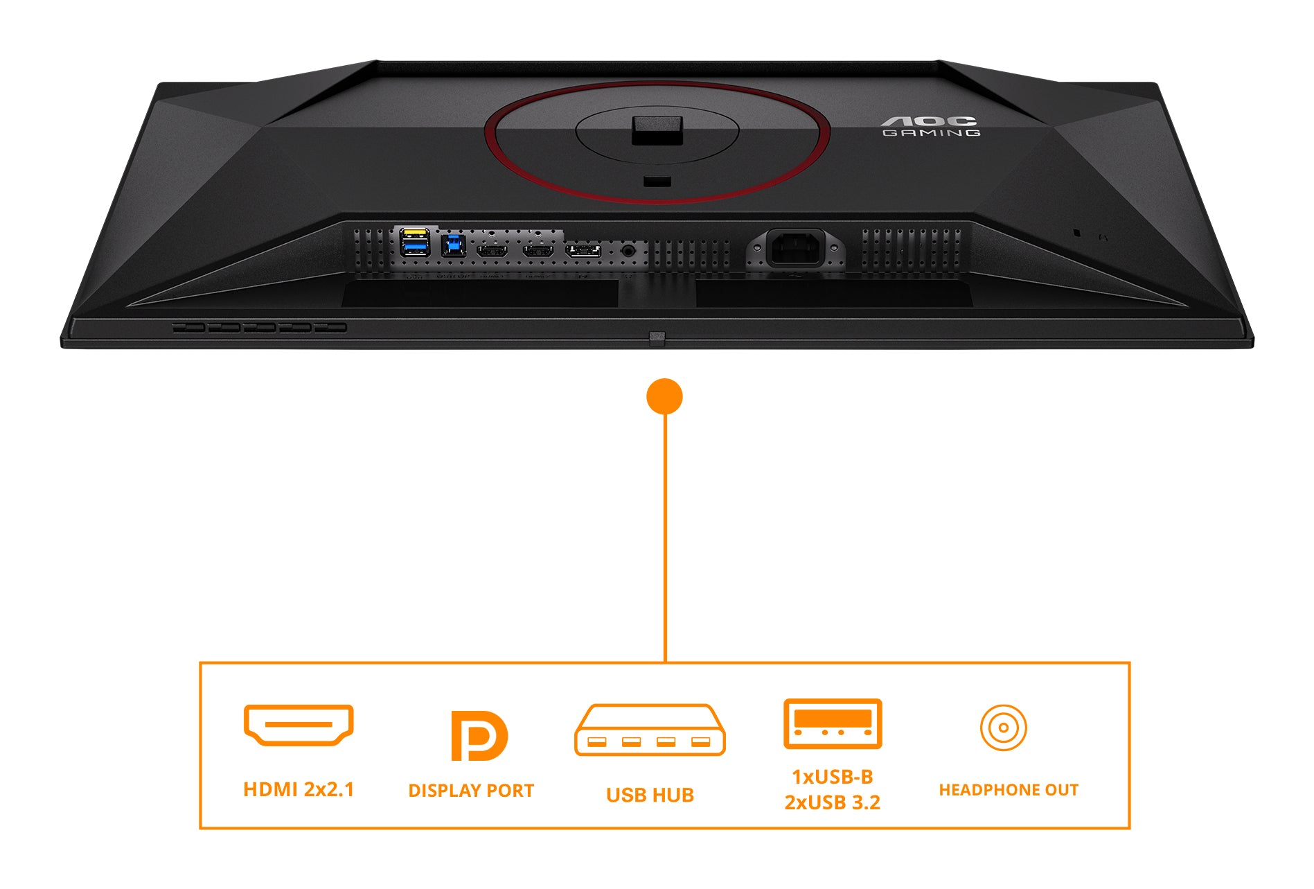 AOC G4 Q27G4SDR écran plat de PC 67,3 cm (26.5") 2560 x 1440 pixels Quad HD QD-OLED Noir, Rouge