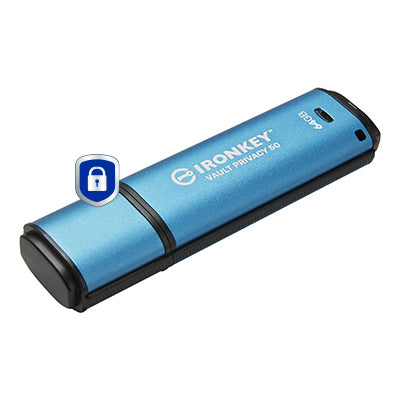 Kingston Technology IronKey 64Go Vault Privacy 50 chiffrée AES-256, FIPS 197