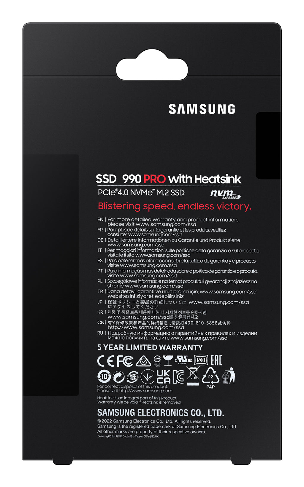 Samsung 990 PRO 2 To M.2 PCI Express 4.0 NVMe V-NAND MLC