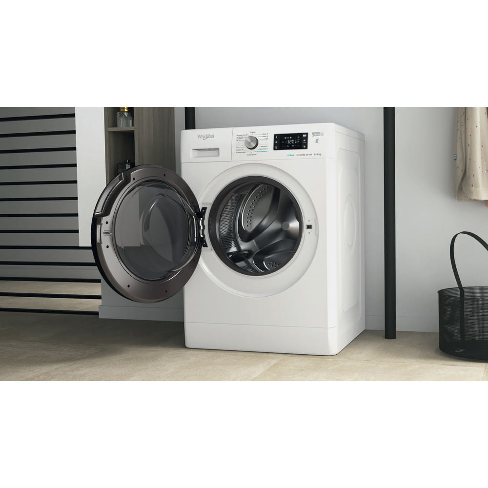 Whirlpool FFWDB 864349 BV EE machine à laver avec sèche linge Pose libre Charge avant Blanc