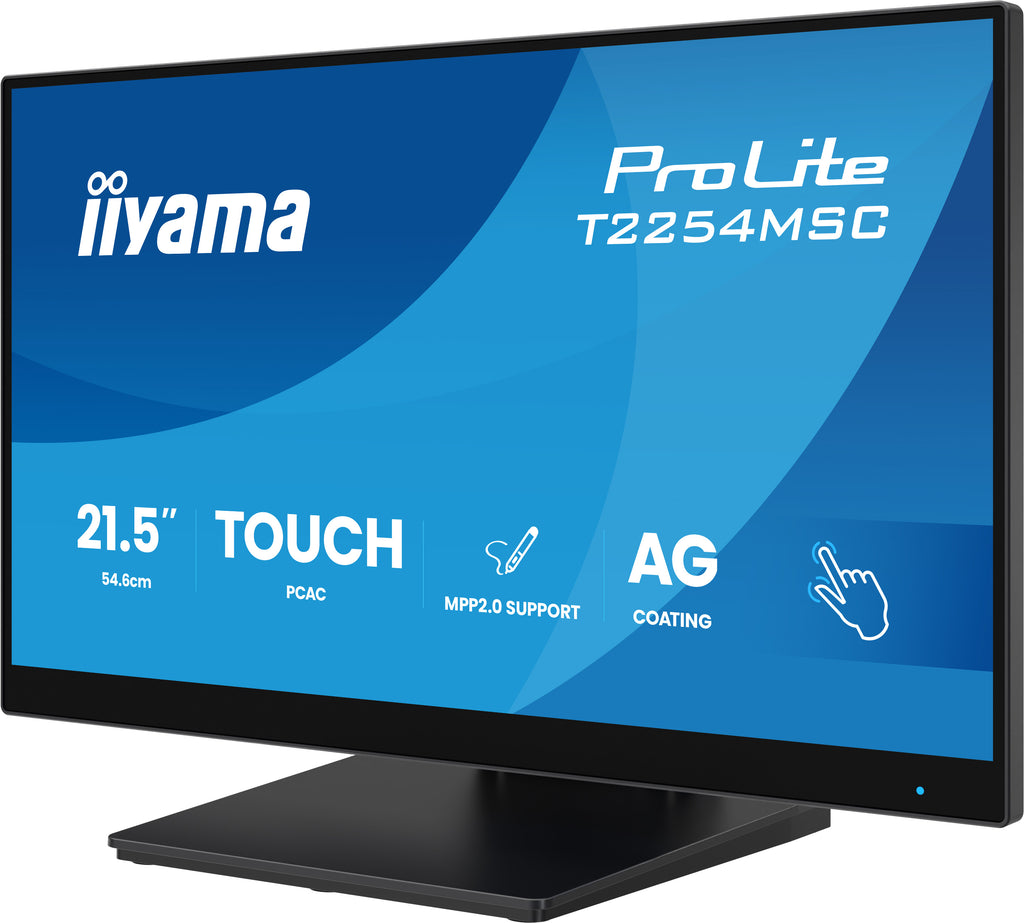 iiyama T2254MSC-B2AG écran plat de PC 54,6 cm (21.5") 1920 x 1080 pixels Full HD LED Écran tactile Noir