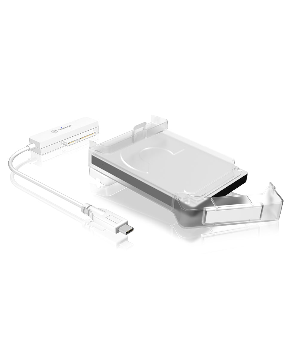 ICY BOX IB-AC703-C Boîtier disque dur/SSD Translucide, Blanc 2.5" - vue 3