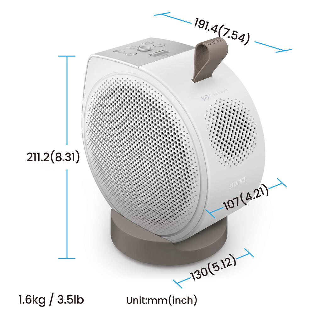 BenQ GV32 500 ANSI lumens DLP 1080p (1920x1080) Blanc