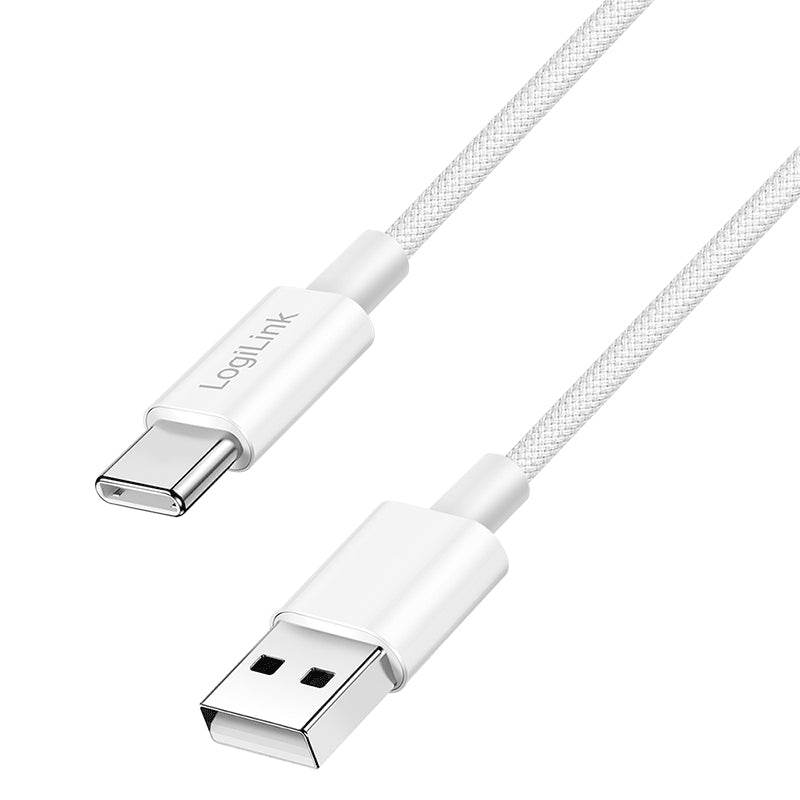 LogiLink CU0322 câble USB USB 2.0 1,5 m USB A USB C 0,48 Gbit/s 60 W Blanc