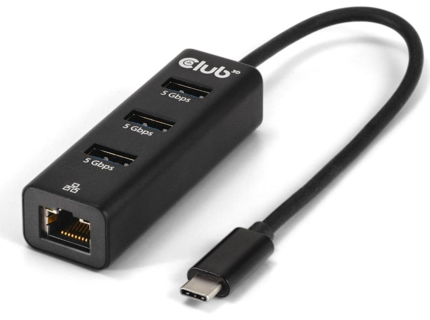 CLUB3D CSV-1549 hub & concentrateur USB Type-C 5000 Mbit/s Noir