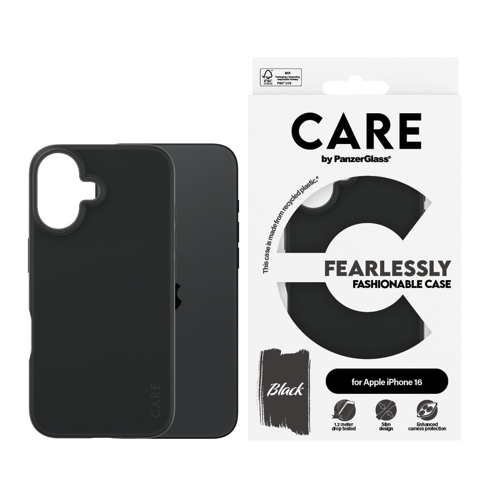 PanzerGlass CARE™ by ® Case Black iPhone 16 coque de protection pour téléphones portables Housse Noir - vue 2