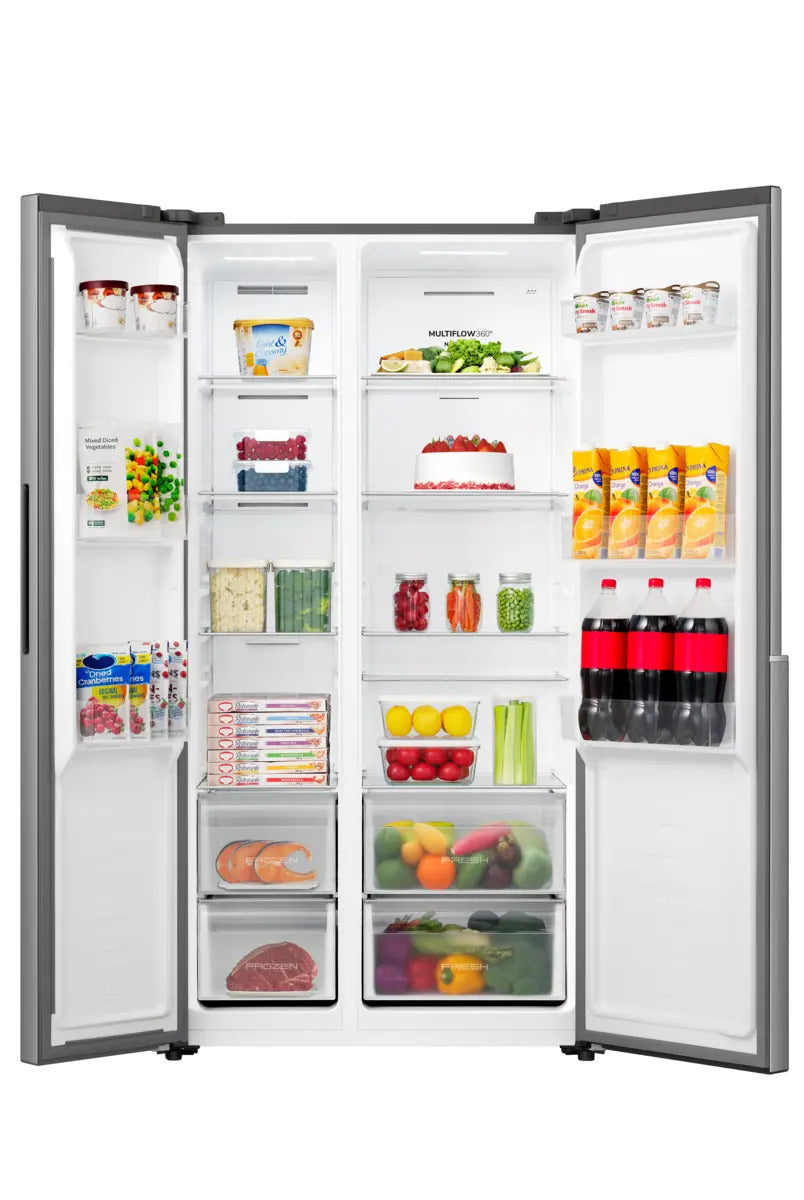 Gorenje Side by side kyl /frysskap med MultiFlow Cooling för jämn luftcirkulation i hela skapet. NoFrost Plus eliminerar