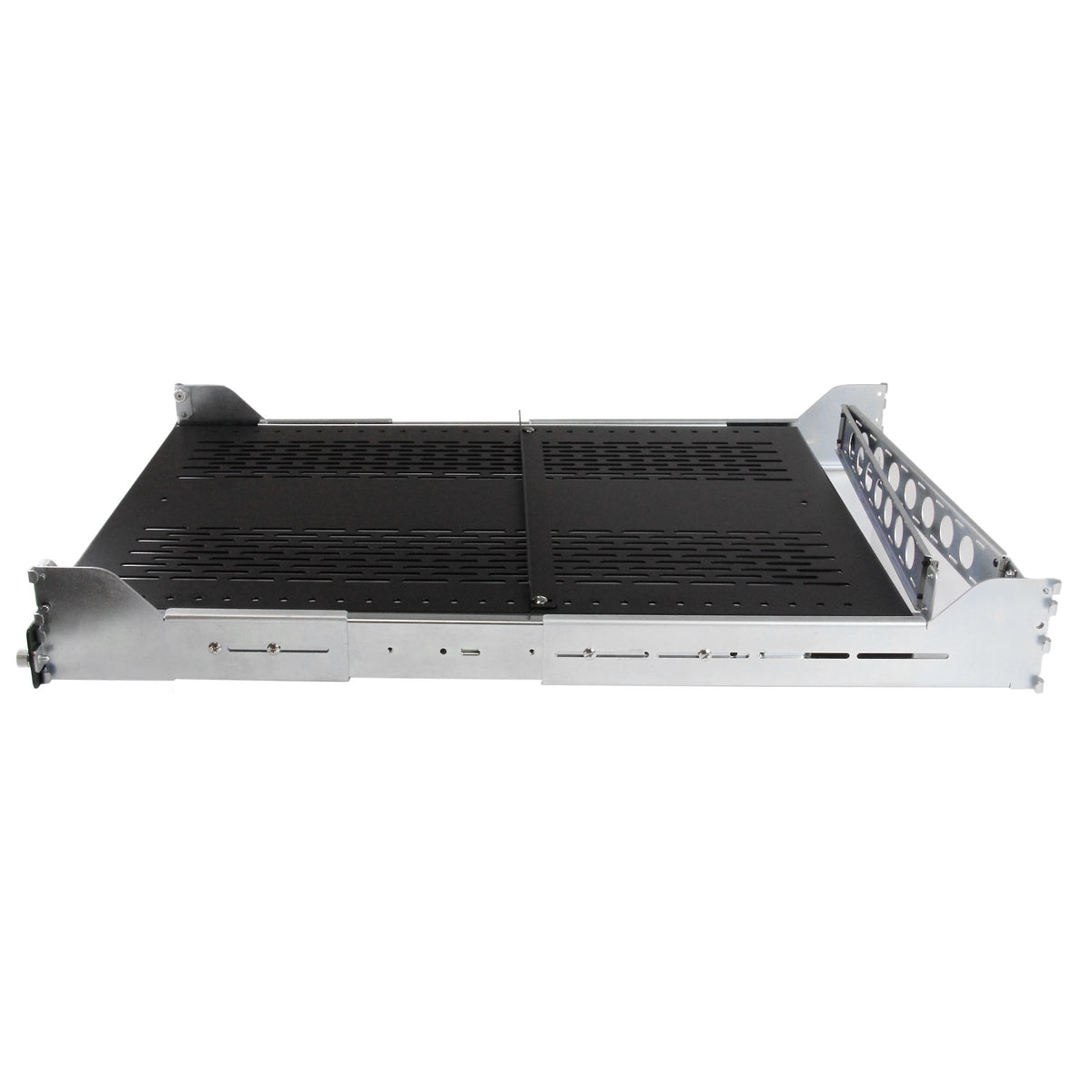 StarTech.com Étagère Coulissante Ventilée 2U pour Rack Serveur 19", Profondeur Réglable 70,3-80,2cm, 22,6kg