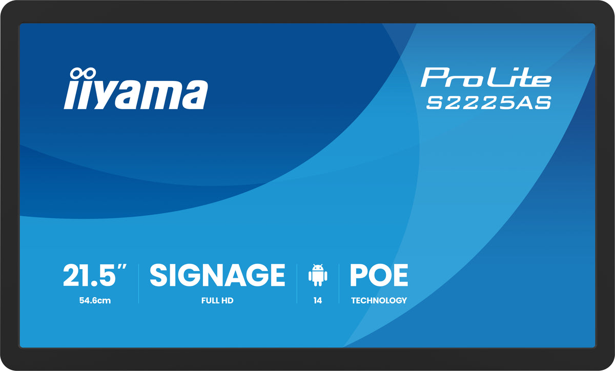 iiyama ProLite S2225AS-B1P Écran de Signalisation Numérique 21.5" LCD Full HD Wifi Android Noir