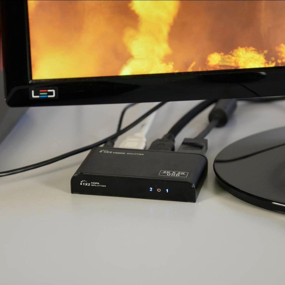 Techly IDATA HDMI2-4K2 répartiteur vidéo HDMI 2x HDMI