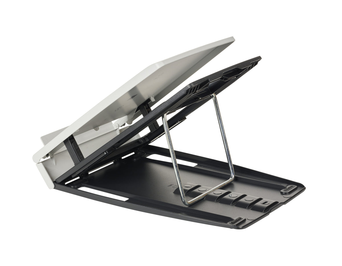 BakkerElkhuizen Ergo-Q 330 Circular Support de Laptop 17 pouces, Noir et Gris