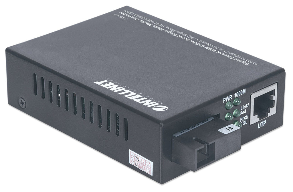 Intellinet 545068 convertisseur de support réseau 1000 Mbit/s Monomode Noir - vue 2