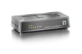 LevelOne FSW-0508TX Commutateur Réseau Non-géré Fast Ethernet 10/100 Mbps, Noir et Gris
