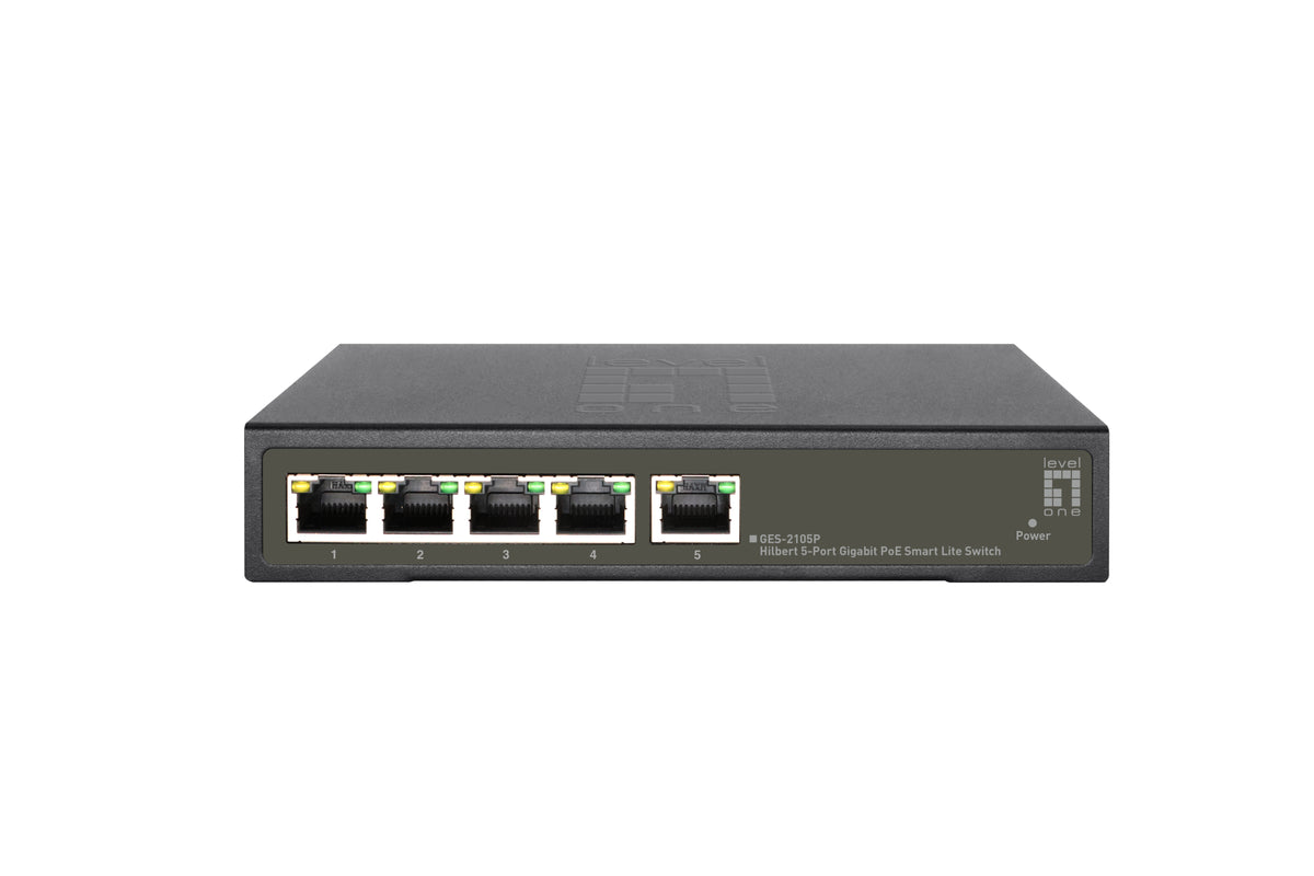 LevelOne GES-2105P Commutateur Réseau Géré L2 Gigabit Ethernet PoE Noir