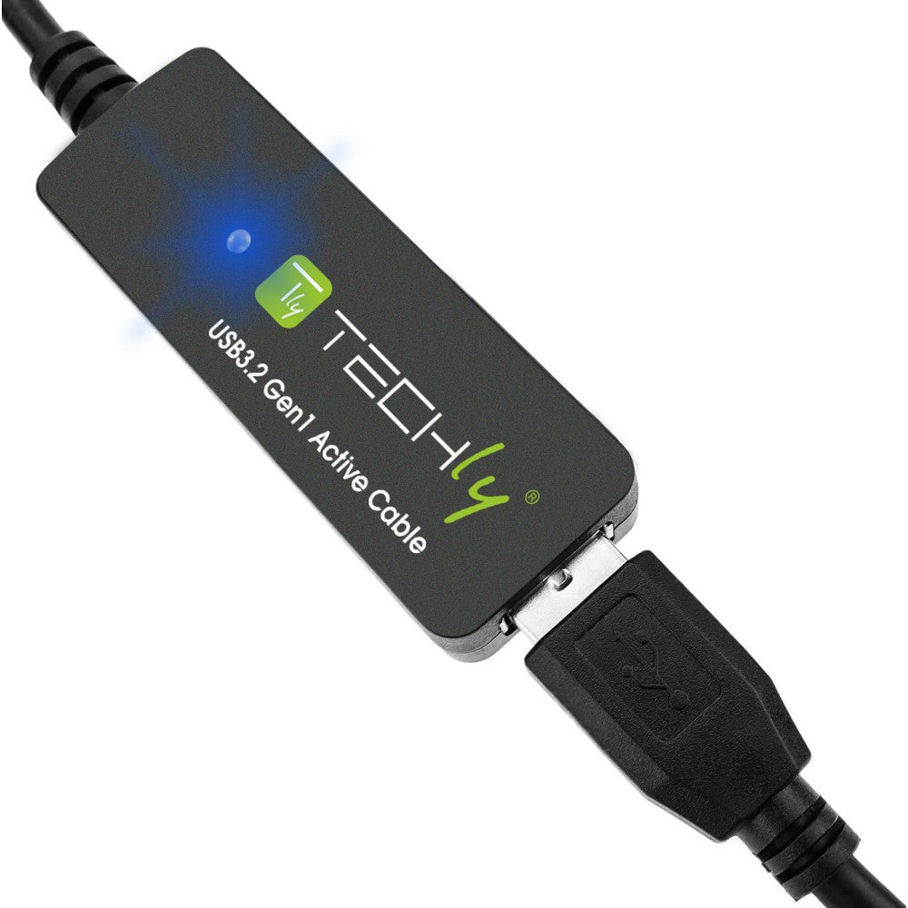 Câble USB 3.2 Gen 1 (3.1 Gen 1) USB-A vers USB-A, 10 m, Noir, ICUR30100G