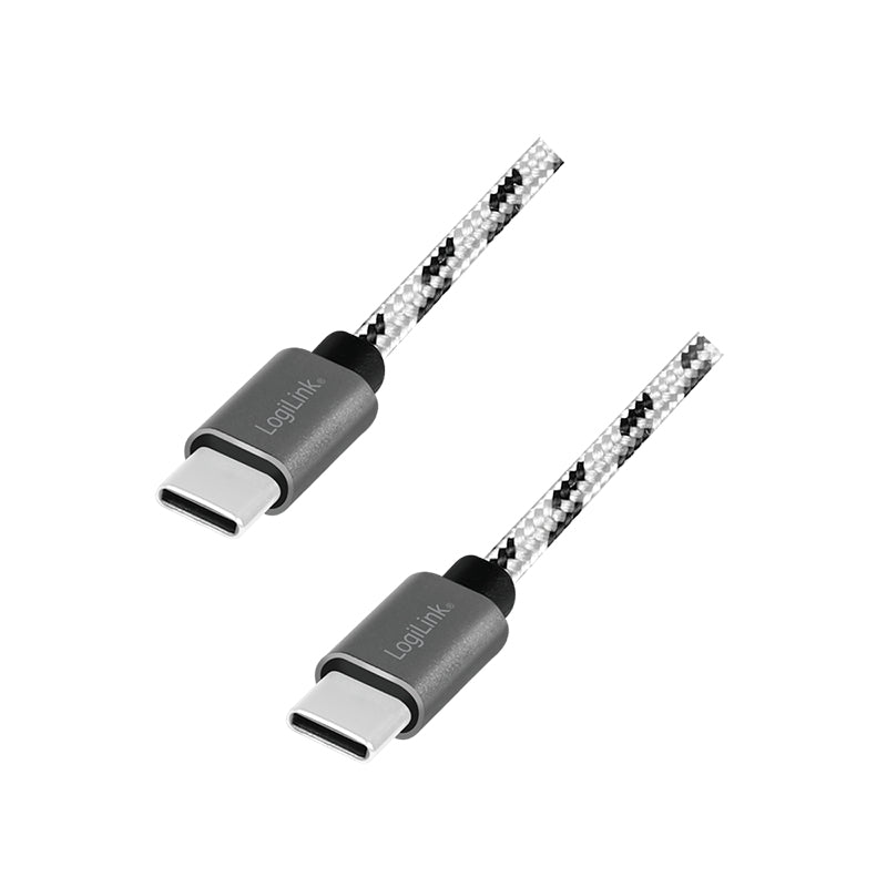 LogiLink CU0200 câble USB USB 2.0 USB C 0,48 Gbit/s Noir, Blanc
