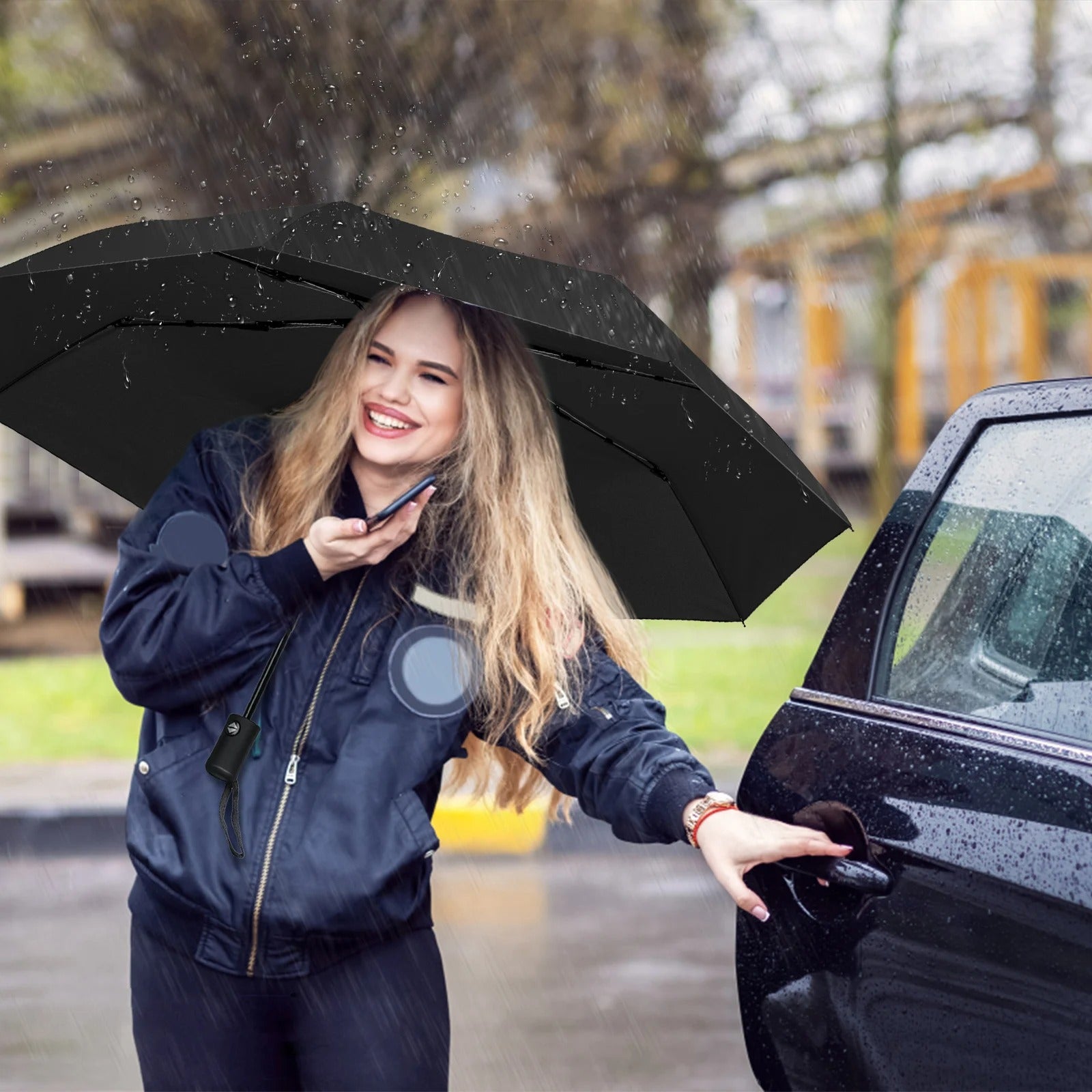 PARASOL AUTOMATYCZNY AUTOMAT DUŻA PARASOLKA SKŁADANA XXL MOCNA + POKROWIEC