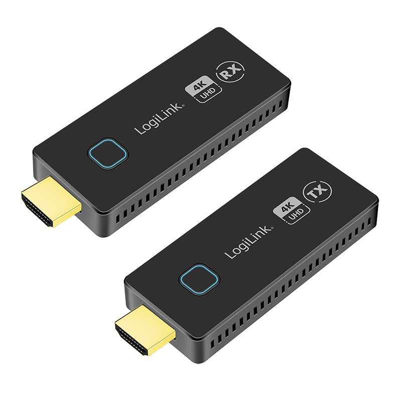 LogiLink HDW0102 Extension Audio/Vidéo Émetteur et Récepteur AV, 4K, Noir