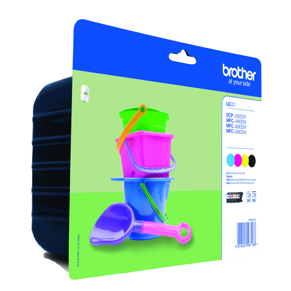 Brother LC221VALBP Pack de Cartouches d'Encre Originales