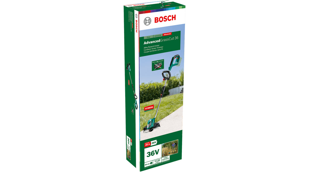 Bosch Bosch Advanced GrassCut 36 30 cm Batterie Noir, Vert, Argent