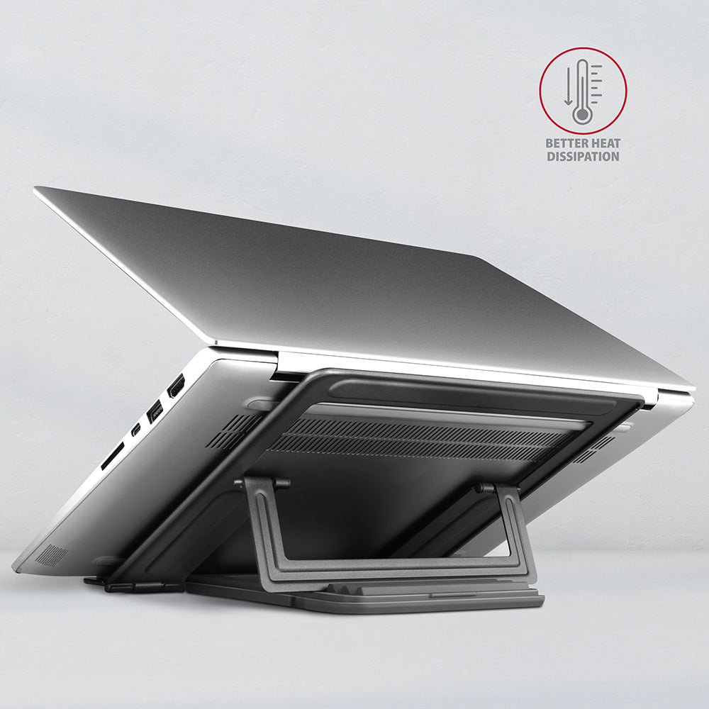 Axagon STND-L Support de livres Support pour ordinateur portable et tablette Gris 43,9 cm (17.3") - vue 4