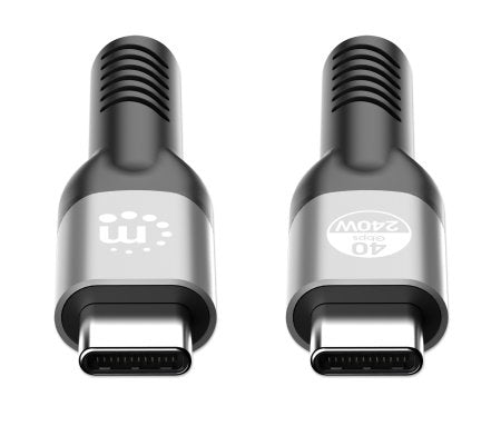 Manhattan Câble USB4 rapide USB-C vers USB-C, 1 m, charge d’ordinateur portable jusqu’à 240 W, données à 40 Gbit/s et vi