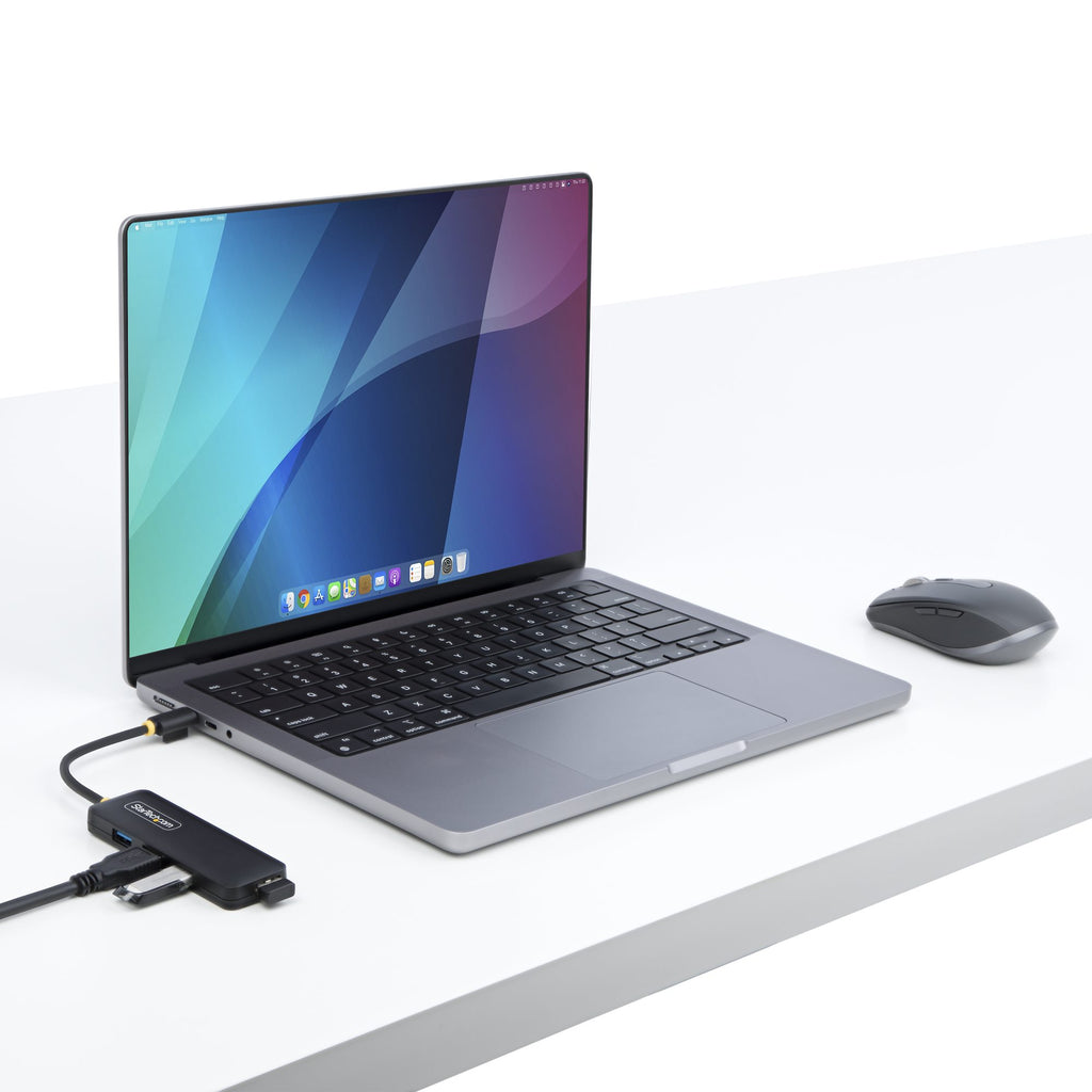 StarTech.com Hub USB-C 4 Ports, 5Gbps, USB-C vers 4x USB-A, Alimenté par Bus, Mini Hub de Voyage, Splitter USB 3.0 Multiport, Hub Portable, Protection contre les Surintensités