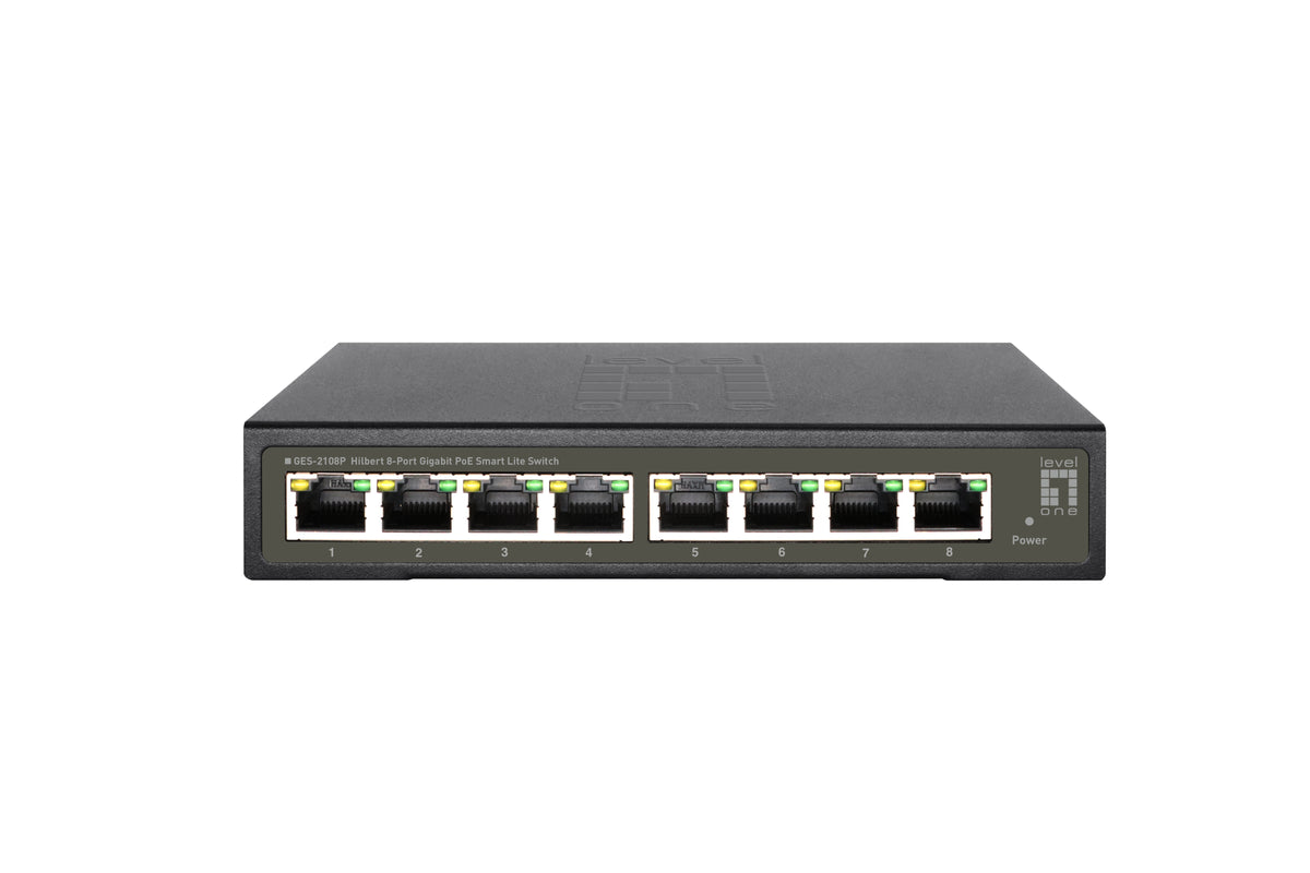 LevelOne GES-2108P Commutateur Réseau Géré L2 Gigabit Ethernet PoE Noir