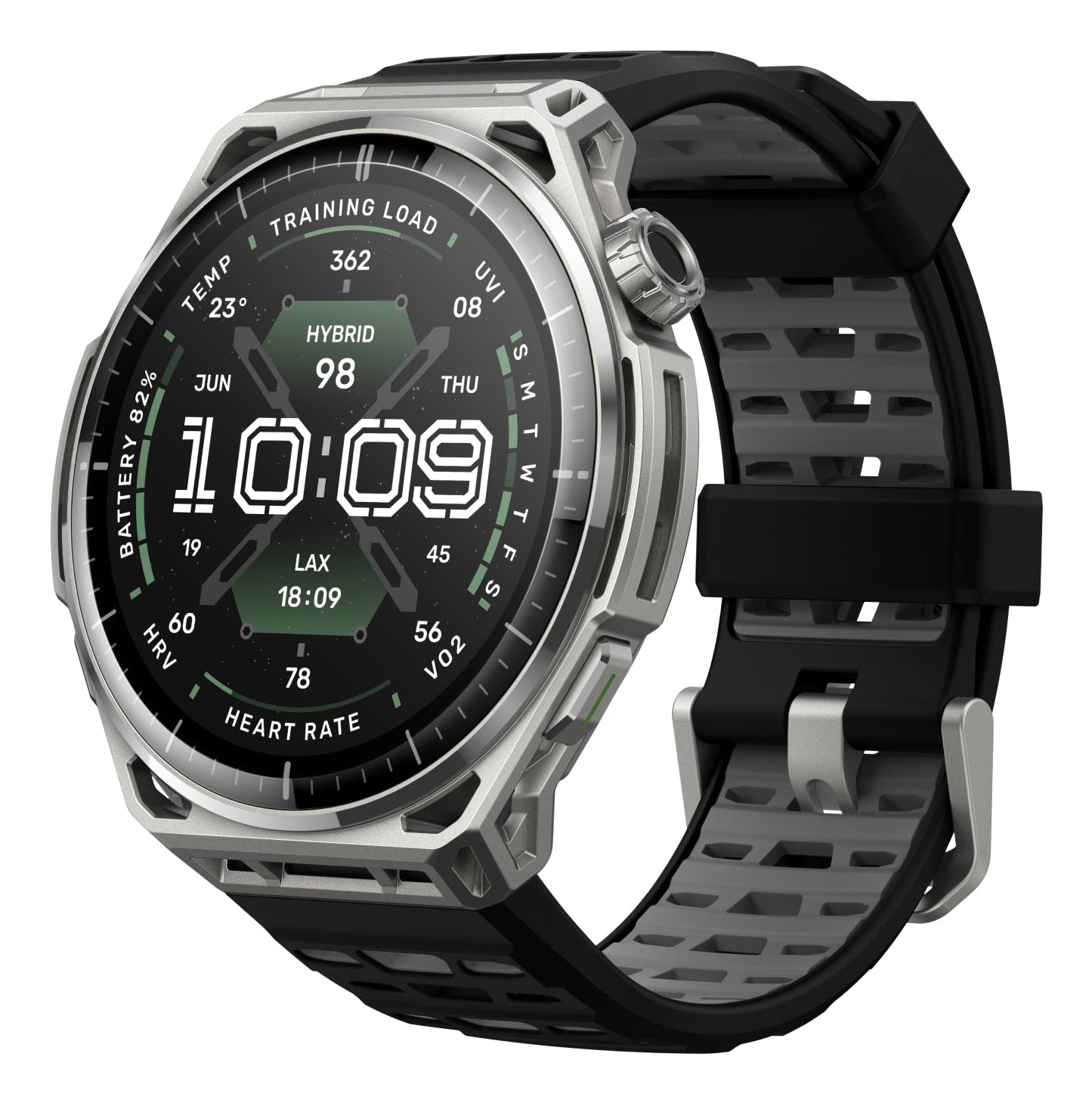 Amazfit Balance 3 3,81 cm (1.5") AMOLED 51 mm Numérique 480 x 480 pixels Écran tactile Acier inoxydable Wifi GPS (satellite)