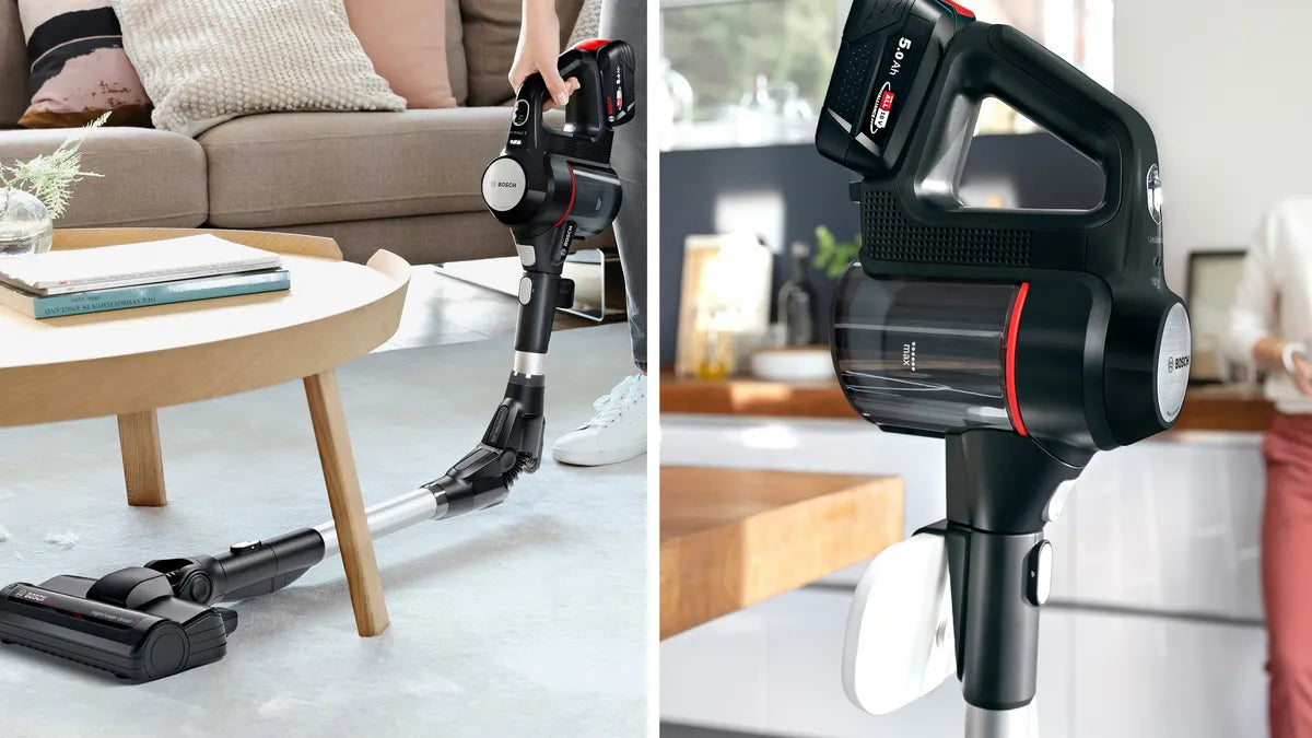 Bosch Bosch BSS715FRSH aspirateur balai et balai électrique Aspirateur-balai 2 en 1 Batterie Sec Sans sac 0,3 L Noir, Argent 5 Ah