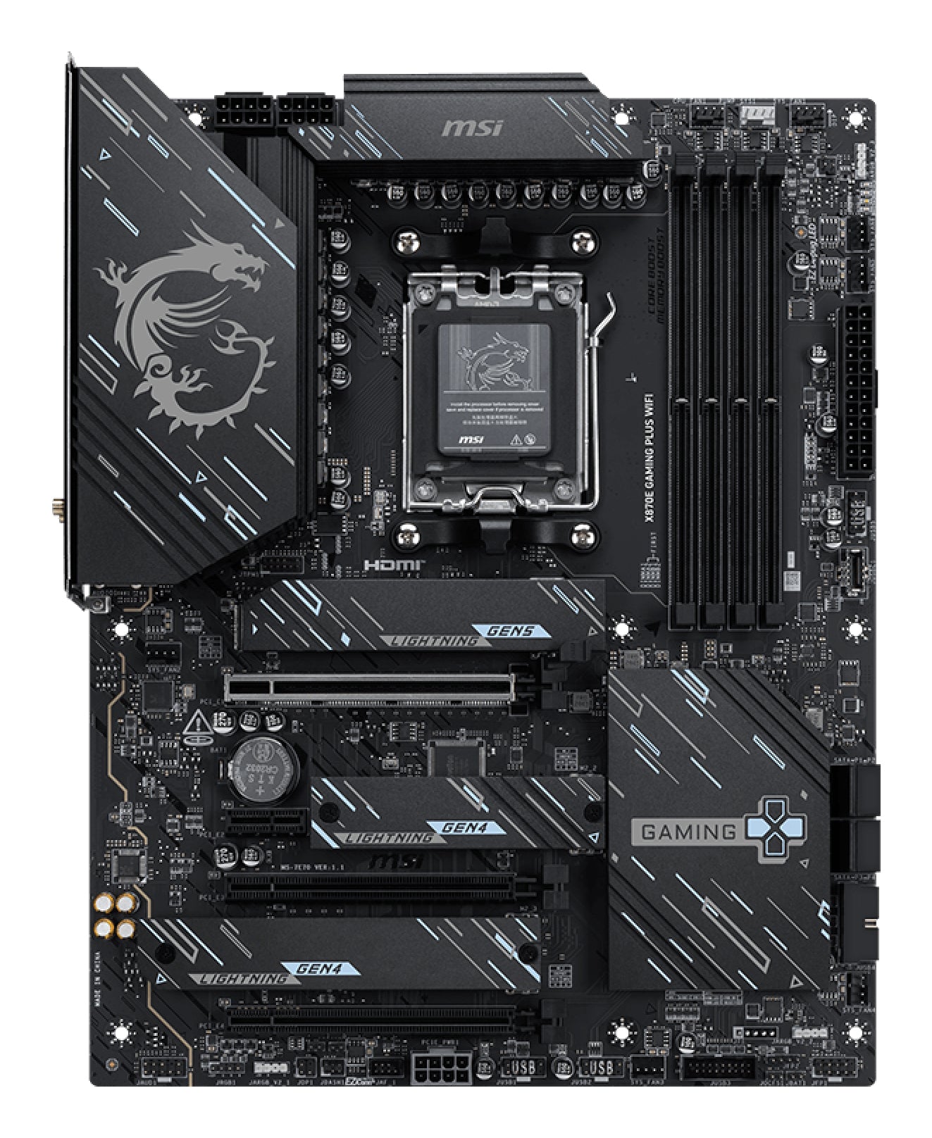MSI X870E GAMING PLUS WIFI carte mère AMD X870E Emplacement AM5 ATX