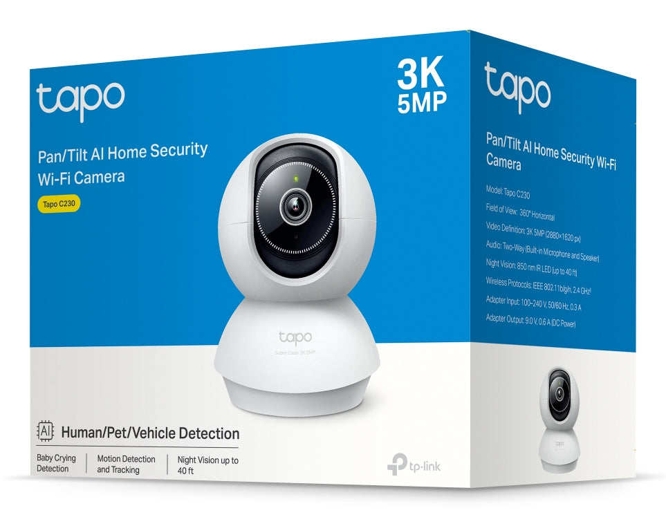 TP-Link Tapo C230 Bulbe Caméra de sécurité IP Intérieure 2880 x 1620 pixels Au plafond/à poser