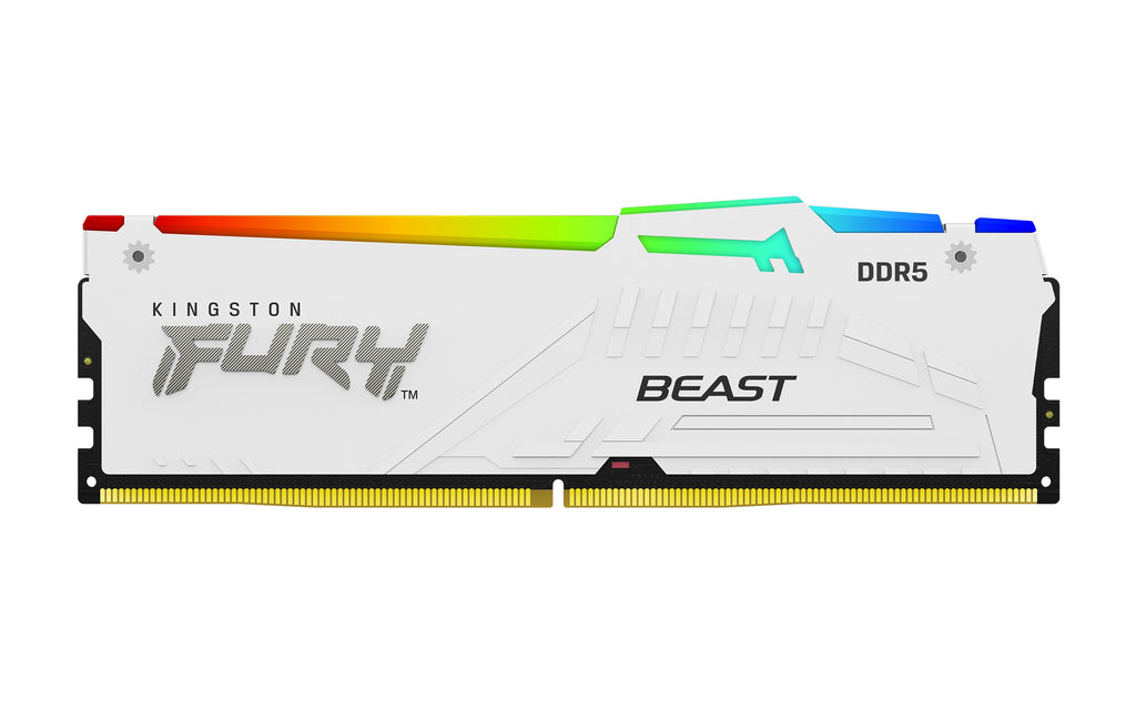 Kingston Technology FURY Beast 32GB 6000MT/s DDR5 CL30 DIMM (Kits de 2) White RGB EXPO