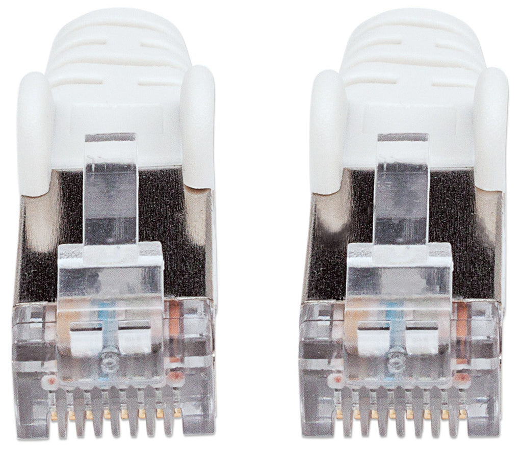 Intellinet Câble patch réseau, Cat6, 0,5 m, blanc, cuivre, S/FTP, LSOH/LSZH, PVC, RJ45, contacts plaqués or, anti-accroc