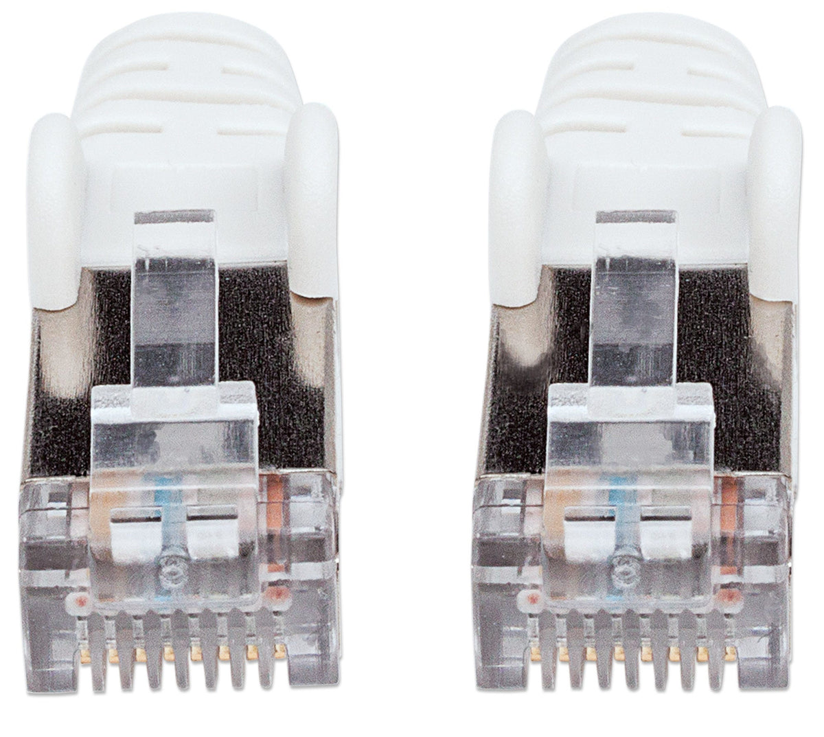 Intellinet Câble patch réseau, Cat6, 0,5 m, blanc, cuivre, S/FTP, LSOH/LSZH, PVC, RJ45, contacts plaqués or, anti-accroc