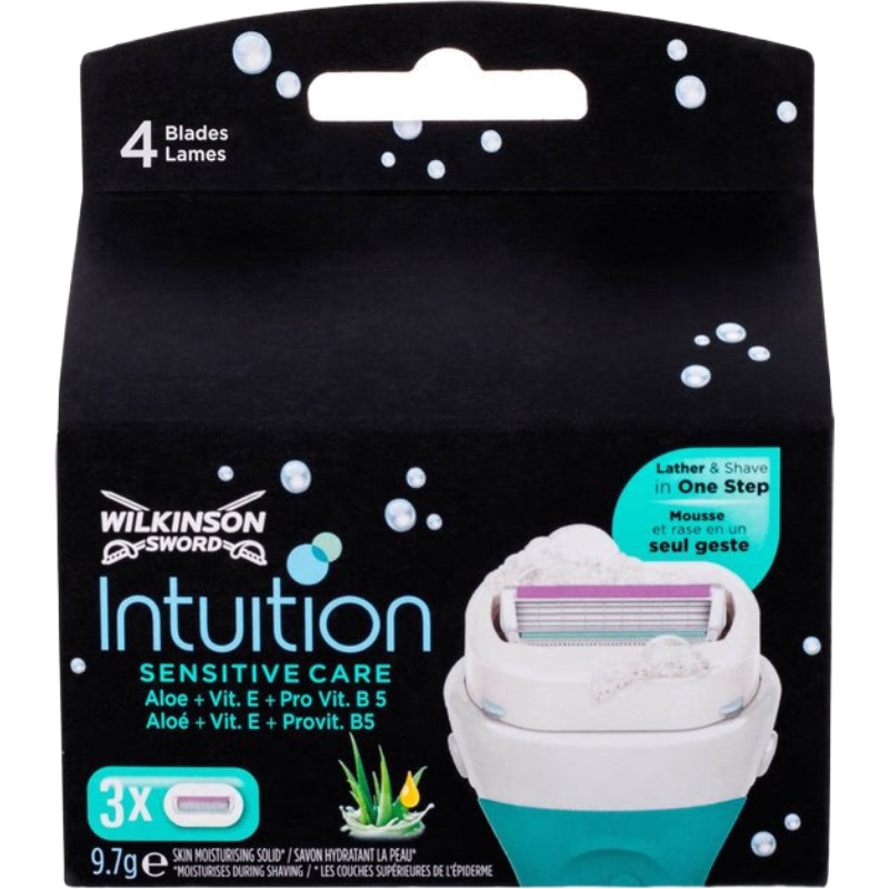 Wilkinson Sword Intuition - Lames de rasoir pour peaux sensibles - Lot de 3 lames
