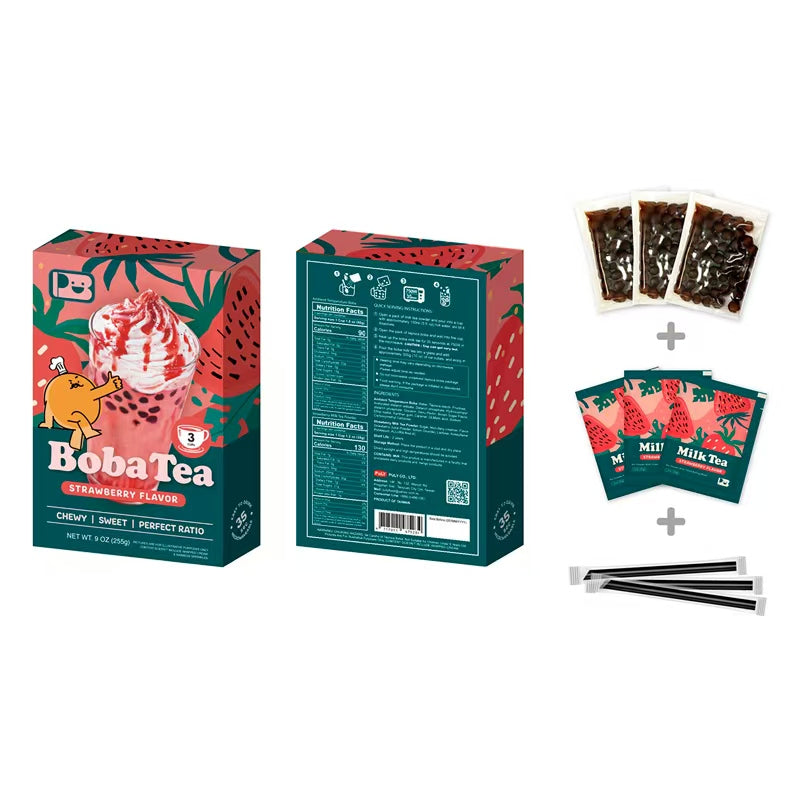 Kit Bubble Tea JENI PLAYB Saveur Fraise - 3 Kit - 255 g