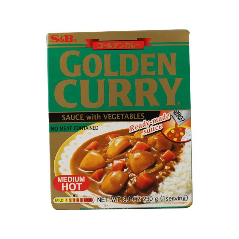 S&B Golden Curry Sauce pour curry aux légumes moyennement épicée - 230 g