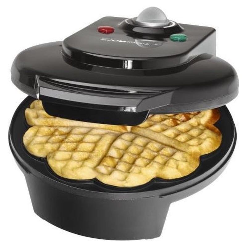 Clatronic WA 3491 Gaufrier antiadhésif en forme de cœur, 700 W, noir