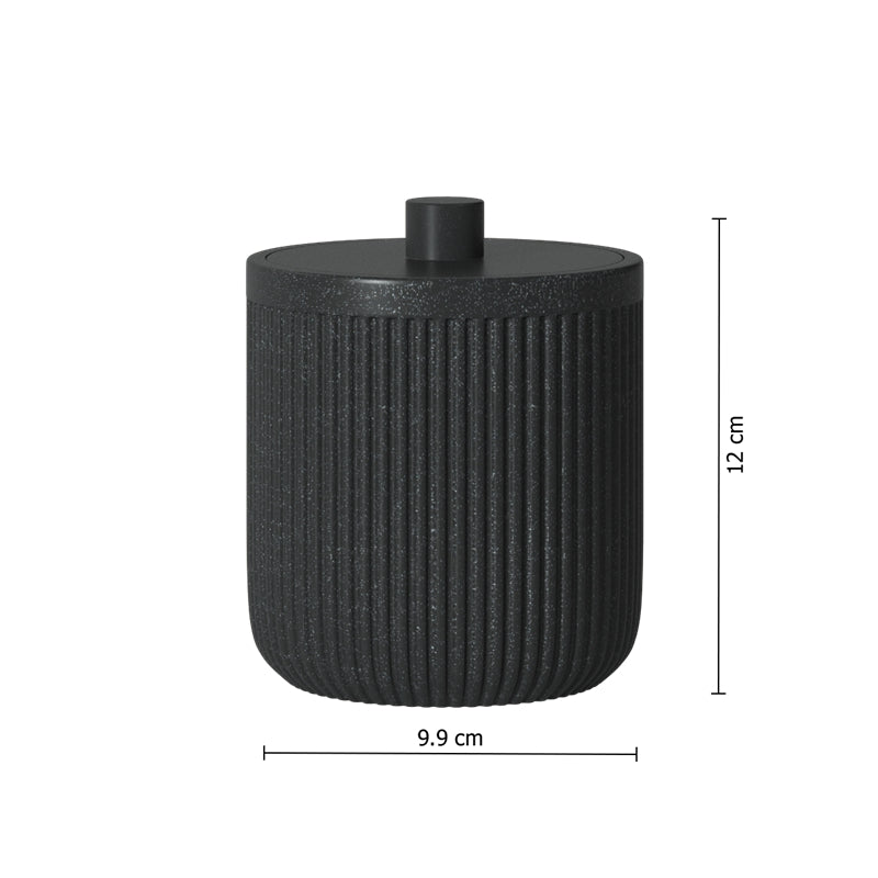 5five Onyx Pot à cotons ardoise - Noir