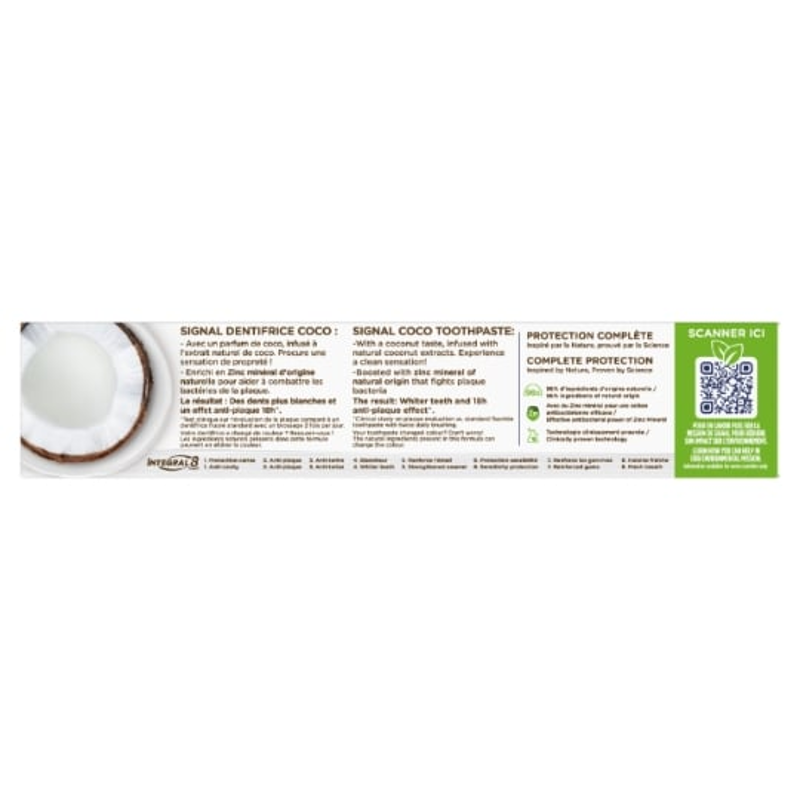 Signal Integral 8 Nature Elements Dentifrice Noix de Coco 75 ml