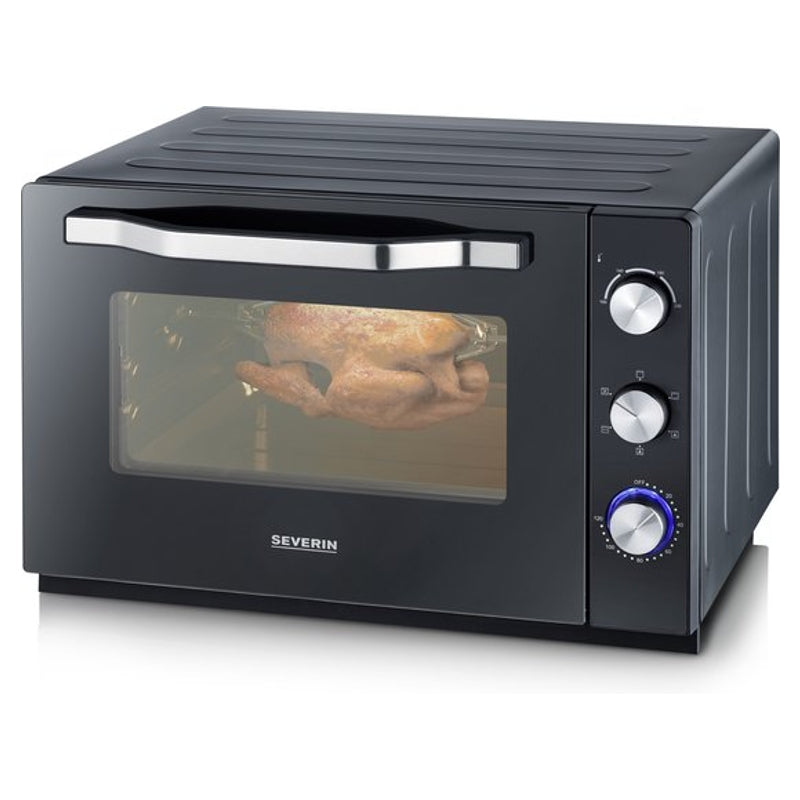 SEVERIN TO 2073 Four posable XXL à chaleur tournante 60 L 2200 W Minuteur 120 min Noir