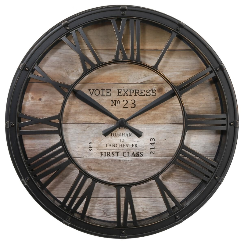 Atmosphera Enzo Horloge rétro - diamètre 39 x 7 cm